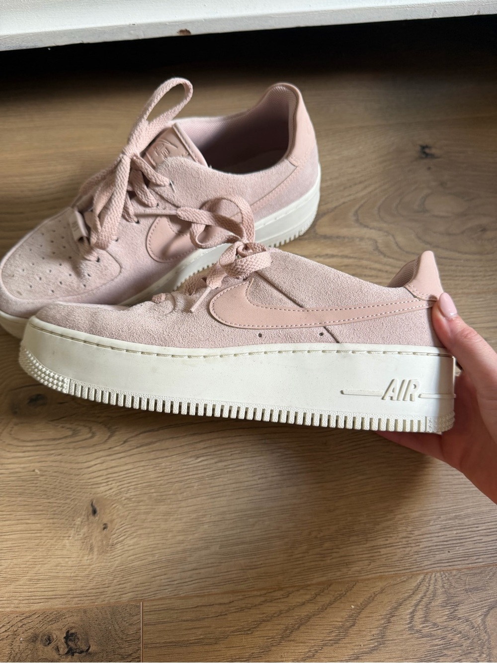 Nike Women’s Air Force 1 Shadow Sneakers - Light Pink